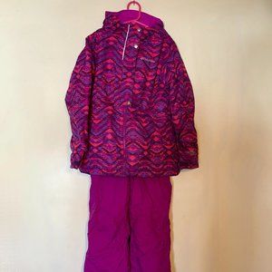 COLUMBIA Girls' Fucshia Ski Jacket and Pant Set
